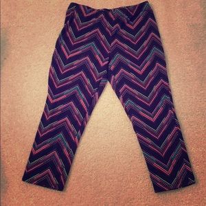 Black girls capris with chevrons made of hearts
